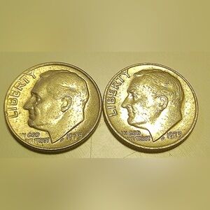 1975 No Mint Dime set